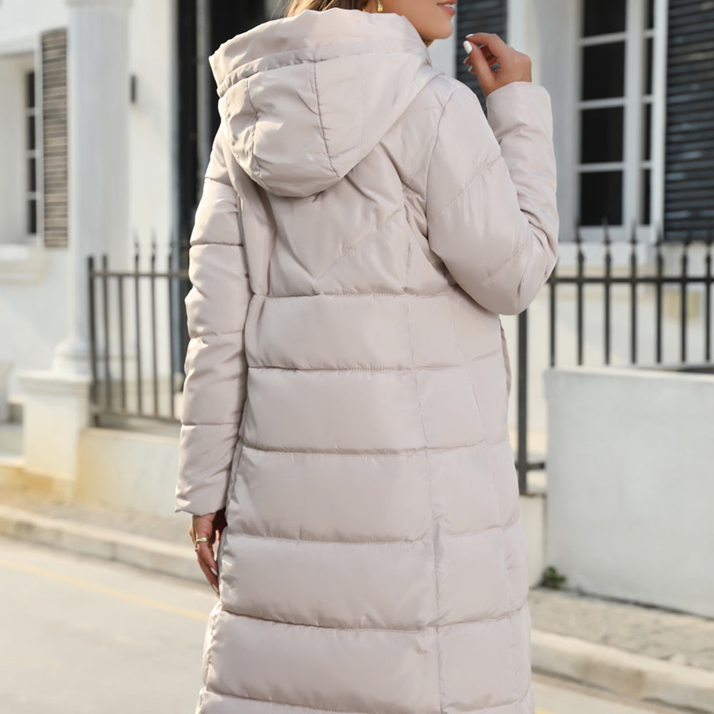Women's Zip Hooded Warm Down Coat